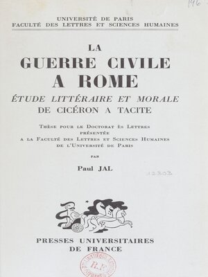 cover image of La guerre civile à Rome